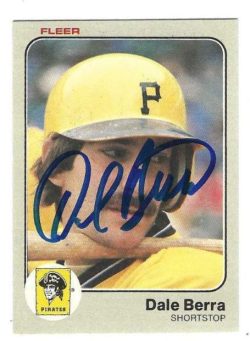 Autographed DALE BERRA Pittsburgh Pirates 1983 Fleer Card