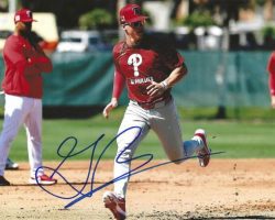 AUTOGRAPHED GRIFFIN BURKHOLDER Philadelphia Phillies 8x10 Photo
