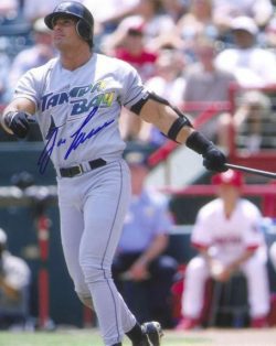 AUTOGRAPHED JOSE CANSECO 8X10 Tampa Bay Rays Photo