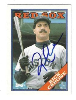 Autographed RICK CERONE Boston Red Sox 1988 Topps Card