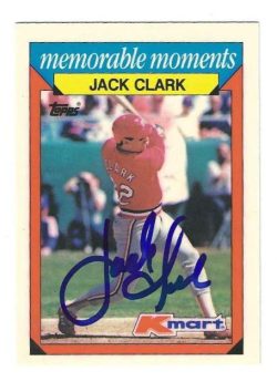 Autographed JACK CLARK St. Louis Cardinals 1986 Topps Kmart Card