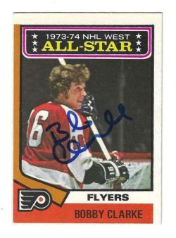 BOBBY CLARKE Philadelphia Flyers Autographed 1974-75 O-Pee-Chee Card