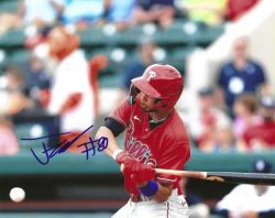 AUTOGRAPHED JUSTIN CRAWFORD 8X10 Philadelphia Phillies Photo
