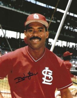 AUTOGRAPHED IVAN DEJESUS 8x10 St. Louis Cardinals Photo