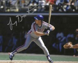 AUTOGRAPHED LENNY DYKSTRA 8X10 New York Mets photo