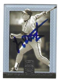 Autographed LENNY DYKSTRA Philadelphia Phillies 2005 Donruss Greats Card