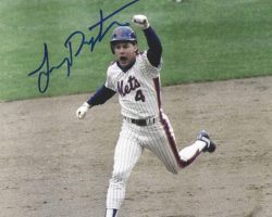AUTOGRAPHED LENNY DYKSTRA 8X10 New York Mets photo