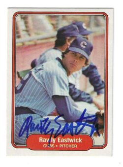 Autographed RAWLEY EASTWICK Chicago Cubs 1982 Fleer Card
