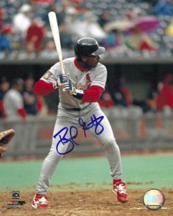 AUTOGRAPHED BERNARD GILKEY 8x10 St. Louis Cardinals photo