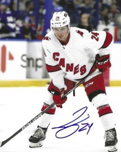 Autographed SETH JARVIS 8X10 Carolina Hurricanes photo