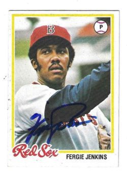 Autographed FERGIE JENKINS Boston Red Sox 1978 Topps Card