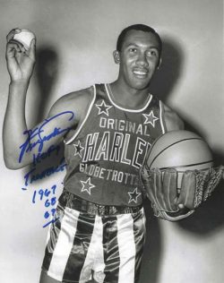 Autographed FERGIE JENKINS "HOF 91" 8X10 Harlem Globetrotters Photo
