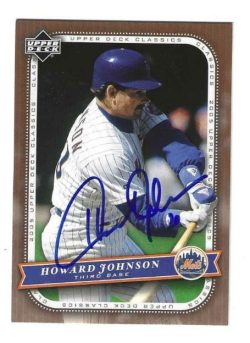 Autographed Howard Johnson New York Mets 2005 Upper Deck Classics card #44