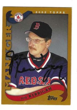 Autographed JOE KERRIGAN Boston Red Sox 2002 Topps Card