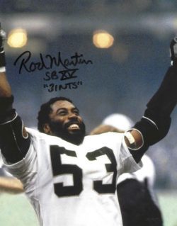 Autographed  ROD MARTIN 8X10 Oakland Raiders photo