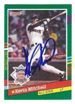 Autographed KEVIN MITCHELL San Francisco Giants 1991 Donruss Card