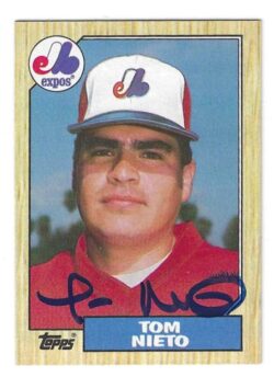 Autographed TOM NIETO Montreal Expos 1987 Topps Card