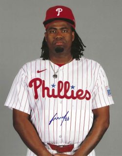 AUTOGRAPHED FELIX REYES Philadelphia Phillies 8x10 Photo