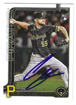 Autographed CHASE SHUGART Pittsburgh Pirates 2025 Topps Card