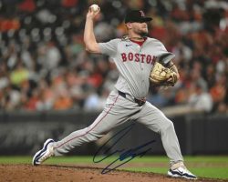 AUTOGRAPHED CHASE SHUGART Boston Red Sox 8x10 Photo