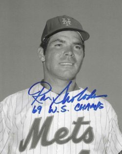 AUTOGRAPHED RON SWOBODA "69 WS Champs" 8x10 New York Mets photo