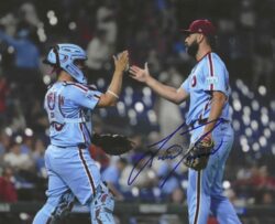 AUTOGRAPHED LOU TRIVINO 8x10 Philadelphia Phillies Photo