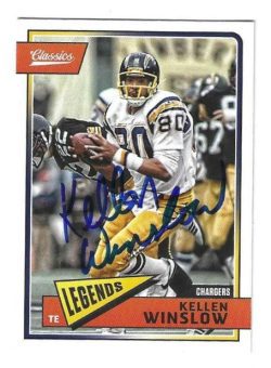 Autographed Kellen Winslow San Diego Chargers 2018 Panini Classics Card