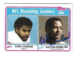 Autographed Kellen Winslow San Diego Chargers 1981 Topps Card