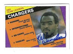Autographed Kellen Winslow San Diego Chargers 1984 Topps Card