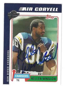 Autographed Kellen Winslow San Diego Chargers 2005 Topps Fan Favorites Card