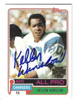 Autographed Kellen Winslow San Diego Chargers 2001 Topps Archives Card