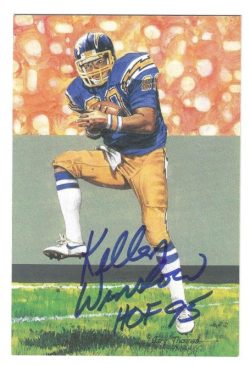 Autographed KELLEN WINSLOW "HOF 95" San Diego Chargers Goal Line Art Card