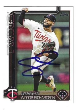 Autographed SIMEON WOODS RICHARDSON Minnesota Twins 2025 Topps Card