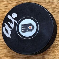 Autographed RODRIGO ABOLS Philadelphia Flyers Hockey Puck