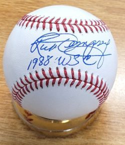 Autographed RICK DEMPSEY "88 WSC" Official Major League Baseball JSA Witnessed