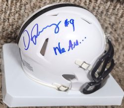 Autographed DARREN PERRY "We are" Penn State Mini Helmet