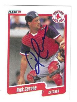 Autographed RICK CERONE Boston Red Sox 1990 Fleer Card