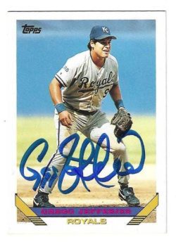 Autographed GREGG JEFFERIES Kansas City Royals 1993 Topps Card