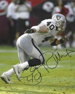 Autographed JON RITCHIE 8X10 Oakland Raiders photo