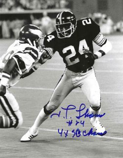 Autographed J.T. THOMAS "4x SB Champ" 8X10 Pittsburgh Steelers Photo