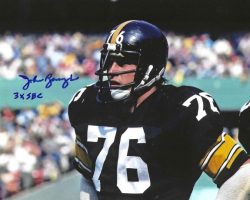Autographed JOHN BANASZAK "3x SBC" 8X10 Pittsburgh Steelers Photo