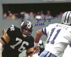 Autographed JOHN BANASZAK "3x SBC" 8X10 Pittsburgh Steelers Photo