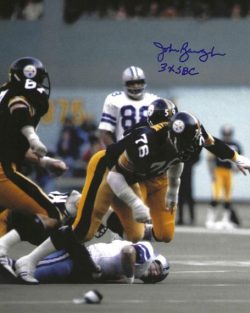Autographed JOHN BANASZAK "3x SBC" 8X10 Pittsburgh Steelers Photo