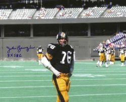 Autographed JOHN BANASZAK "3x SBC" 8X10 Pittsburgh Steelers Photo