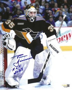 Autographed TOM BARRASSO "HOF 2023" 8X10 Pittsburgh Penguins Photo JSA