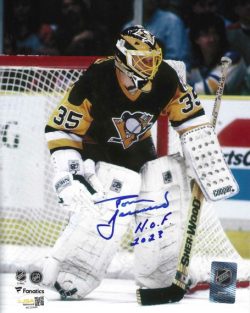 Autographed  TOM BARRASSO "HOF 2023" 8X10 Pittsburgh Penguins Photo JSA
