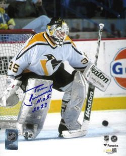 Autographed TOM BARRASSO "HOF 2023" 8X10 Pittsburgh Penguins Photo JSA