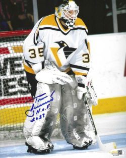 Autographed TOM BARRASSO "HOF 2023" 8X10 Pittsburgh Penguins Photo JSA