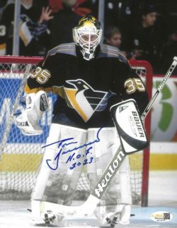 Autographed TOM BARRASSO "HOF 2023" 8X10 Pittsburgh Penguins Photo JSA