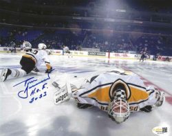 Autographed TOM BARRASSO "HOF 2023" 8X10 Pittsburgh Penguins Photo JSA